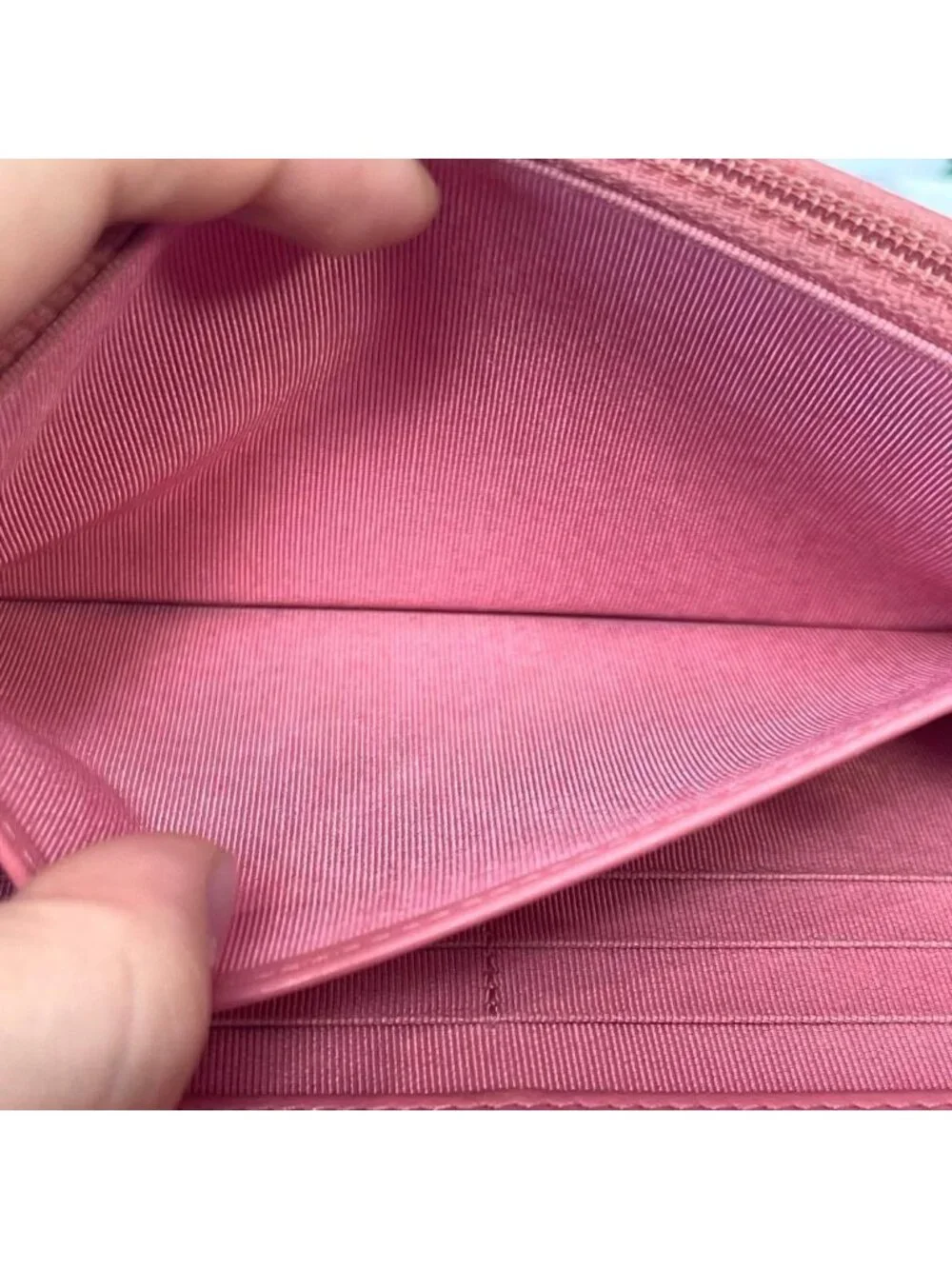 Chanel Chain Wallet Quilted Pink Silver Shoulder